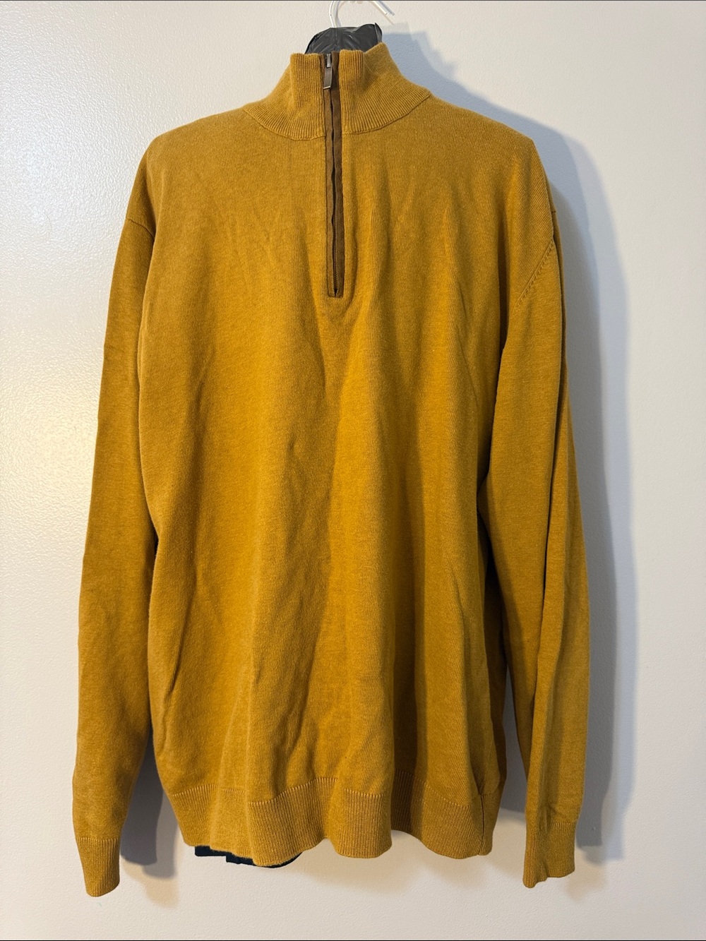 Report Collection Men's Mustard Half-Zip Sweater